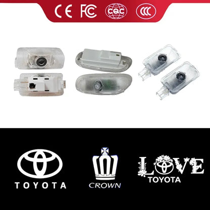 Toyota LED puddle lights - car door projector light with custom logo for Toyota vehicles - LumeAuto