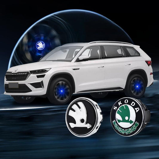 Skoda Compatible LED Magnetic Levitation Hub Caps - LumeAuto