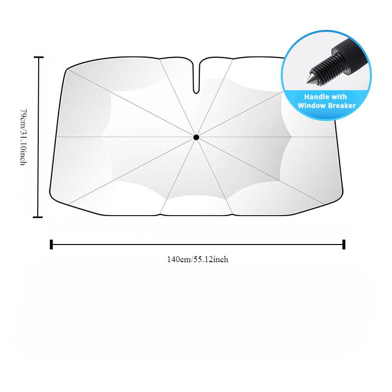 New 360° Bendable Handle Car Parasol Car Front Windshield Sun Protection Heat Shield Universal Car Parasol - LumeAuto