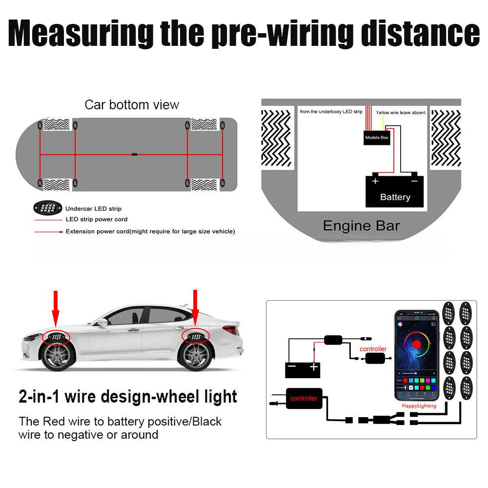 RGB Underglow APP Control Ambient Light LED Car Neon Light - LumeAuto