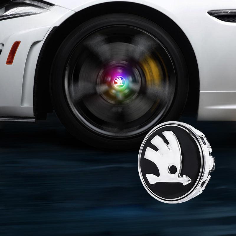 Skoda Compatible LED Magnetic Levitation Hub Caps - LumeAuto