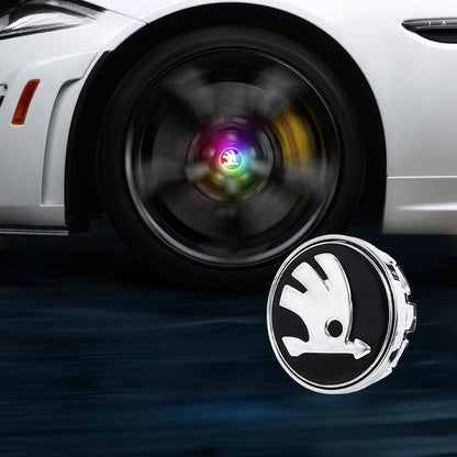Skoda Compatible LED Magnetic Levitation Hub Caps - LumeAuto