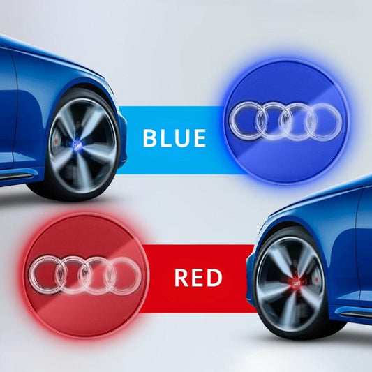 Audi Compatible LED Magnetic Levitation Hub Caps - LumeAuto