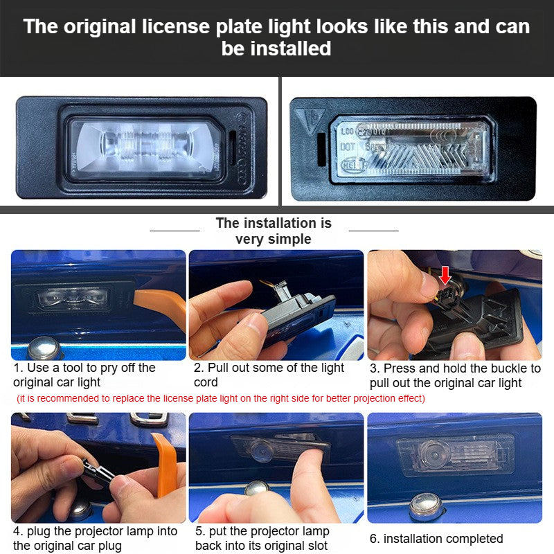 Porsche license plate projector light - f2cd6ef6-80a6-4f45-885c-14dac32363c7