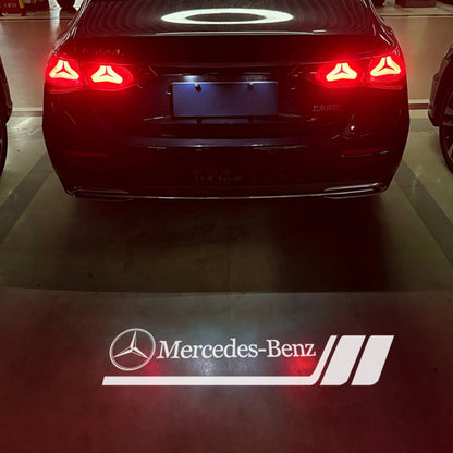 Style 5 AMG sport badge pattern projected by Mercedes-Benz license plate projector light - LumeAuto