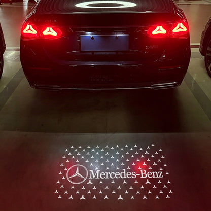 Style 3 Mercedes star emblem pattern projected by license plate projector light - LumeAuto